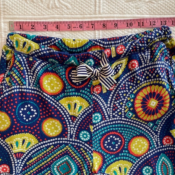 Anthropologie Eloise Boho Print PJ/Lounge Pants Drawstring Pockets Wide Leg Blue - Picture 9 of 13